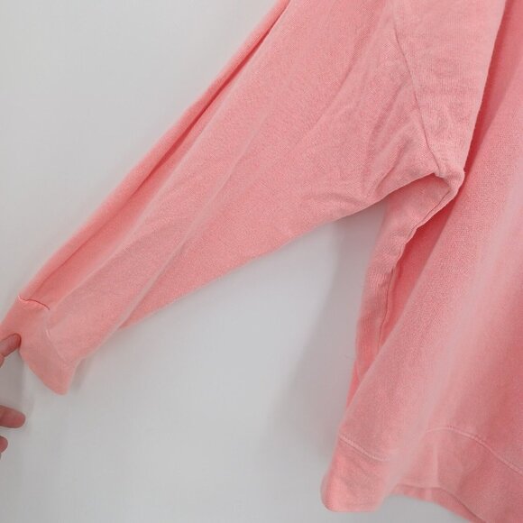 SUNDRY Sz S (1) Pink Pullover Stretch Oversized Boat Neck Sweatshirt Comfort - Picture 5 of 14